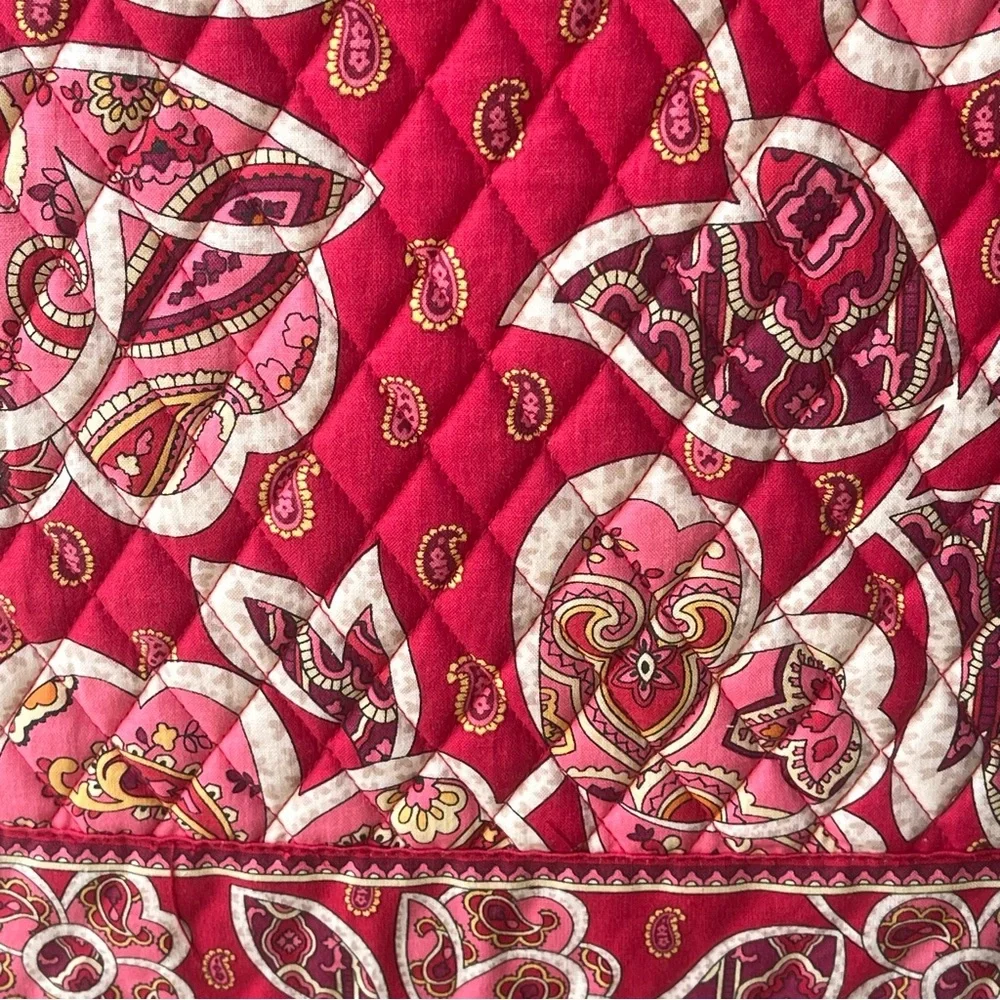 Vera Bradley Quilted Red Floral Personal Laptop Bag